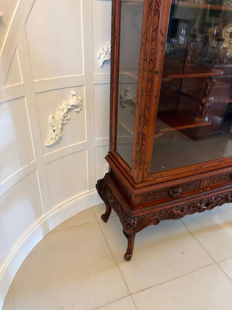 Fabulous Antique Japanese Red Lacquer Hardwood Display Cabinet - Image 10